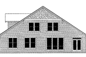 Exterior - Rear Elevation for Craftsman House Plan #48-765 - 4 bed, 2.5 bath