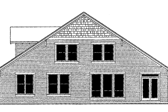 Exterior - Rear Elevation for Craftsman House Plan #48-765 - 4 bed, 2.5 bath