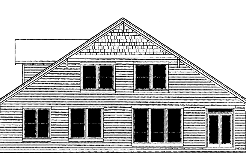 Architectural House Design - Exterior - Rear Elevation for Craftsman House Plan #48-765 - 4 bed, 2.5 bath