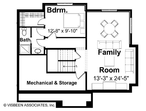 Home Plan - Country Floor Plan - Lower Floor Plan #928-96