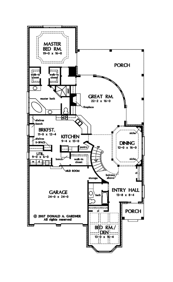 Home Plan - Contemporary Floor Plan - Main Floor Plan #929-845