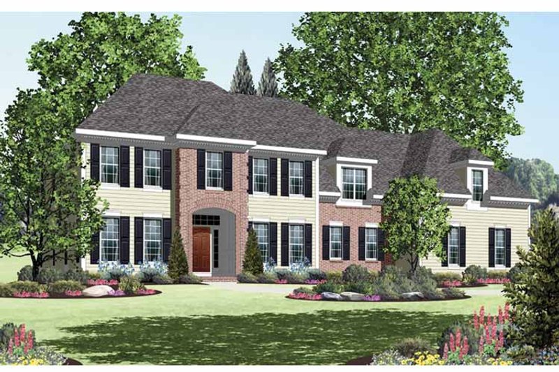 Home Plan - Exterior - Front Elevation 3 for Classical House Plan #328-459 - 4 bed, 4 bath