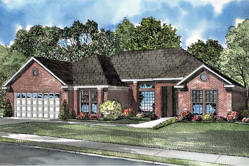 Home Plan - Exterior - Front Elevation 3 for Ranch House Plan #17-3056 - 3 bed, 2 bath