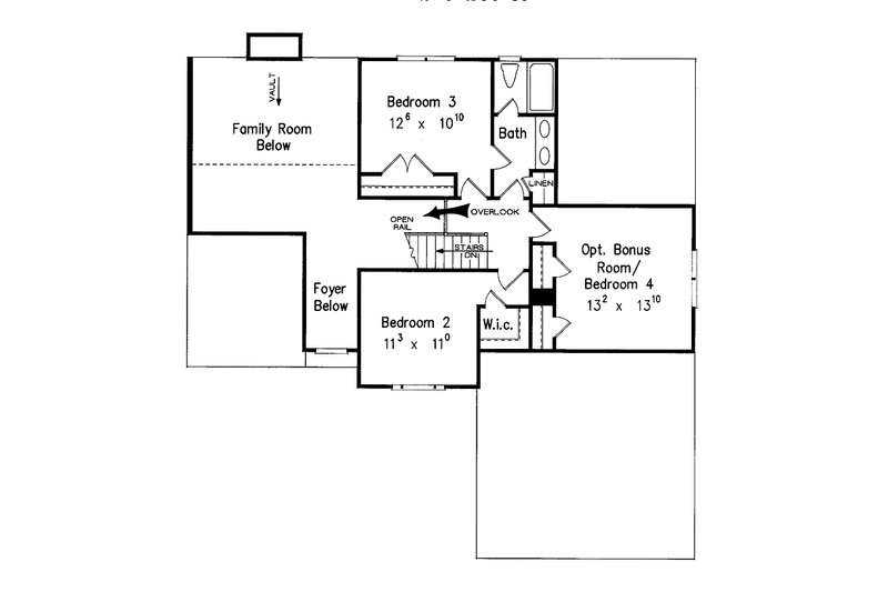 Dream House Plan - Floor Plan - Upper Floor for Colonial House Plan #927-550 - 3 bed, 2.5 bath