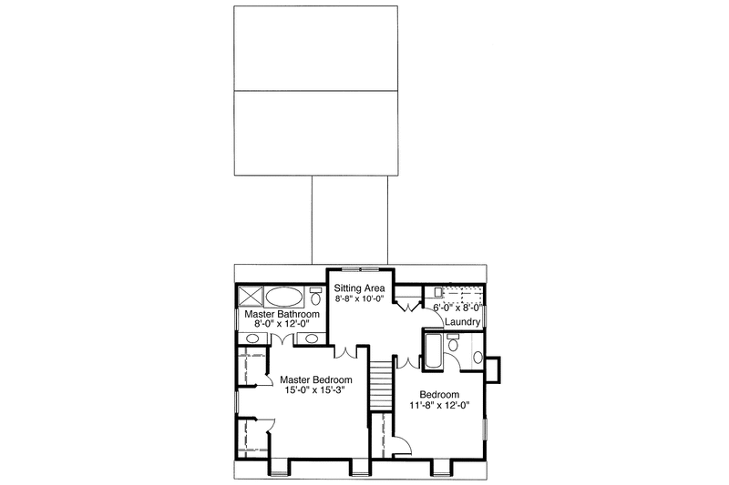 Dream House Plan - Floor Plan - Upper Floor for Colonial House Plan #992-5 - 2 bed, 2.5 bath
