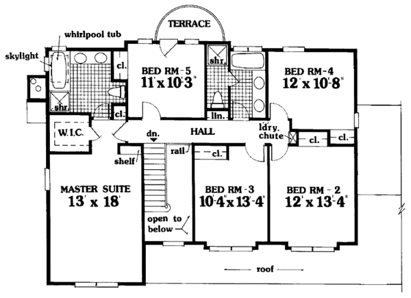 Home Plan - Country Floor Plan - Upper Floor Plan #3-316