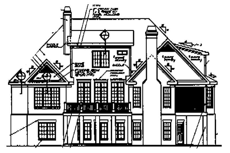 Home Plan - Exterior - Rear Elevation for Country House Plan #927-311 - 5 bed, 4 bath
