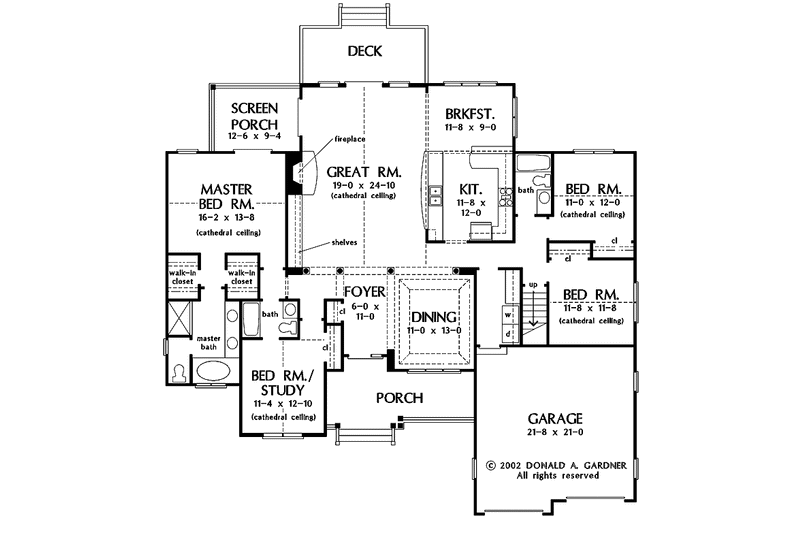 Home Plan - Floor Plan - Main Floor for Country House Plan #929-675 - 4 bed, 3 bath