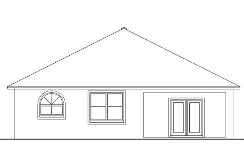 Home Plan - Exterior - Rear Elevation for Craftsman House Plan #1058-67 - 3 bed, 2 bath