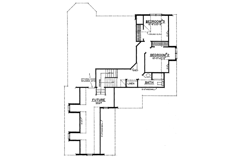 Home Plan - Floor Plan - Upper Floor for Country House Plan #1016-38 - 3 bed, 2.5 bath