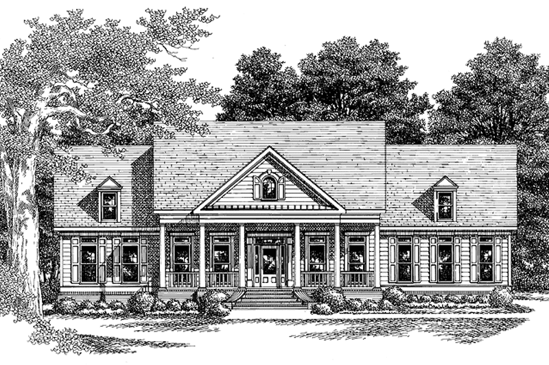 Home Plan - Exterior - Front Elevation 3 for Classical House Plan #927-252 - 4 bed, 3 bath