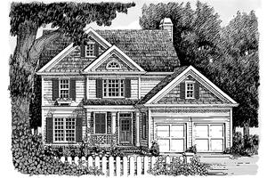 Exterior - Front Elevation 3 for Country House Plan #927-820 - 4 bed, 3 bath