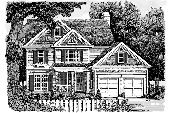 Exterior - Front Elevation 3 for Country House Plan #927-820 - 4 bed, 3 bath
