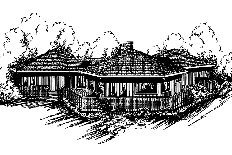 Contemporary Style House Plan - 3 Beds 2.5 Baths 2023 Sq/Ft Plan #60
