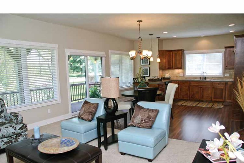 House Blueprint - Interior - Family Room 1 for Craftsman House Plan #928-196 - 2 bed, 2.5 bath
