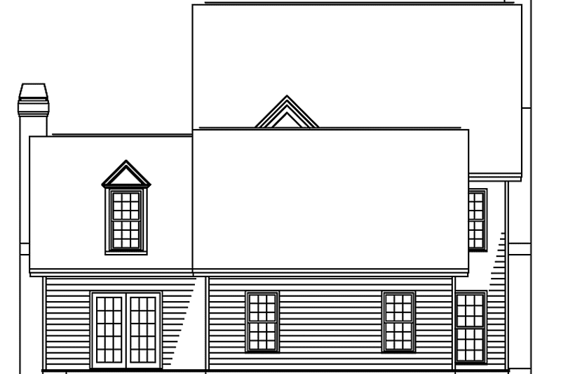 Home Plan - Exterior - Rear Elevation for Classical House Plan #929-137 - 3 bed, 2.5 bath