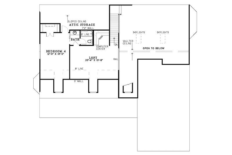 Dream House Plan - Floor Plan - Upper Floor for Country House Plan #17-3216 - 4 bed, 3.5 bath
