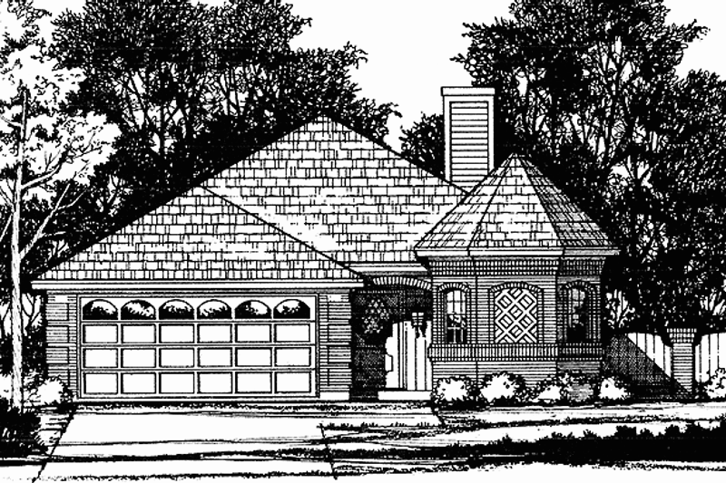 Dream House Plan - Ranch Exterior - Front Elevation Plan #40-454