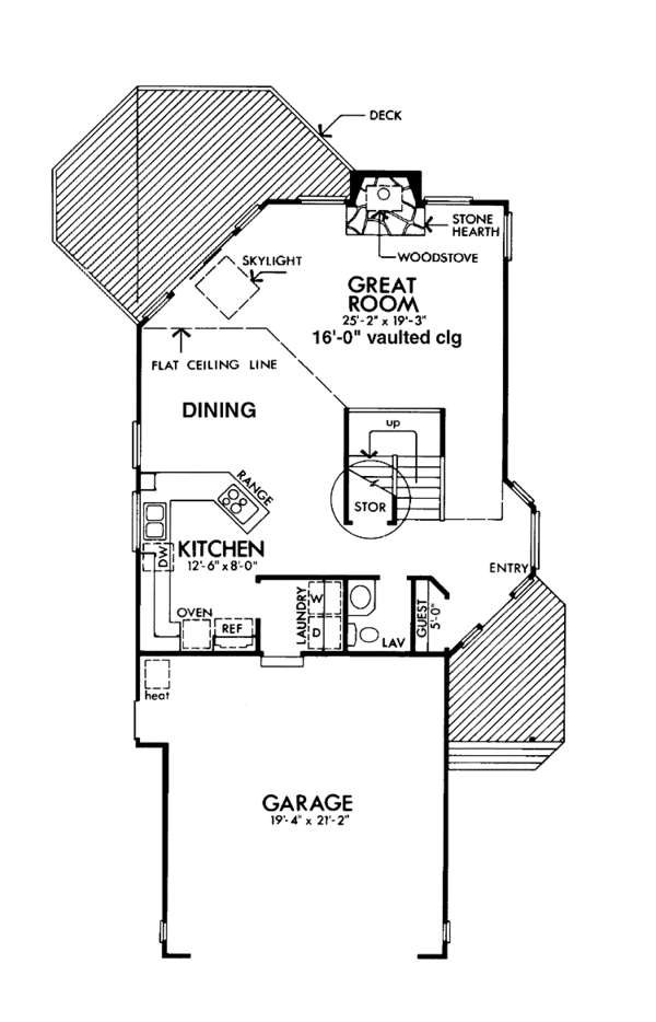 House Design - Contemporary Floor Plan - Main Floor Plan #320-1008