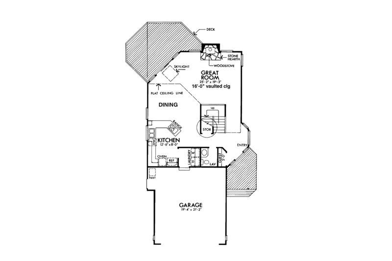 Dream House Plan - Floor Plan - Main Floor for Contemporary House Plan #320-1008 - 3 bed, 2.5 bath
