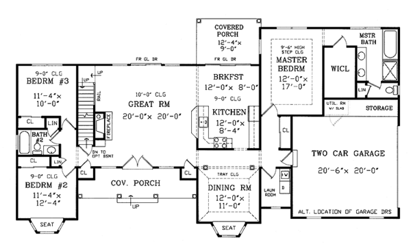 Home Plan - Country Floor Plan - Main Floor Plan #314-231