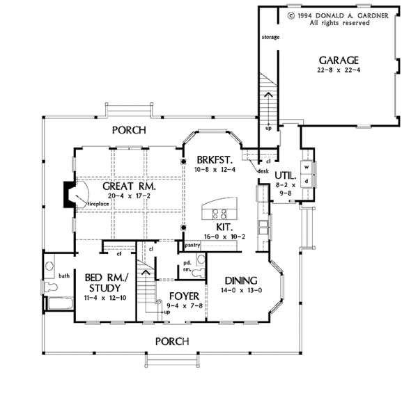 Dream House Plan - Country Floor Plan - Main Floor Plan #929-546