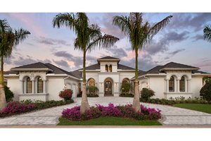 Dream House Plan - Mediterranean Exterior - Front Elevation Plan #1017-166