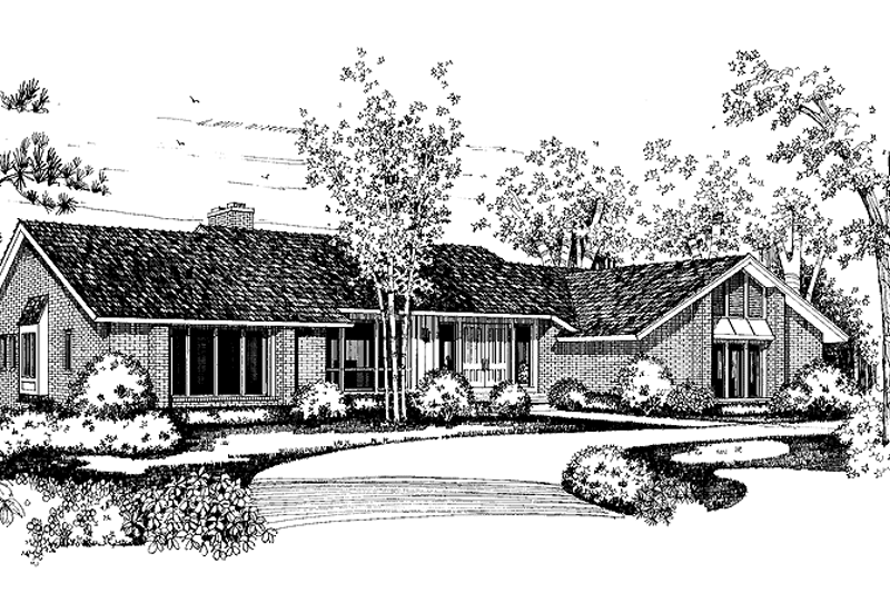House Blueprint - Contemporary Exterior - Front Elevation Plan #72-869