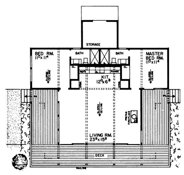 Architectural House Design - Contemporary Floor Plan - Main Floor Plan #72-529