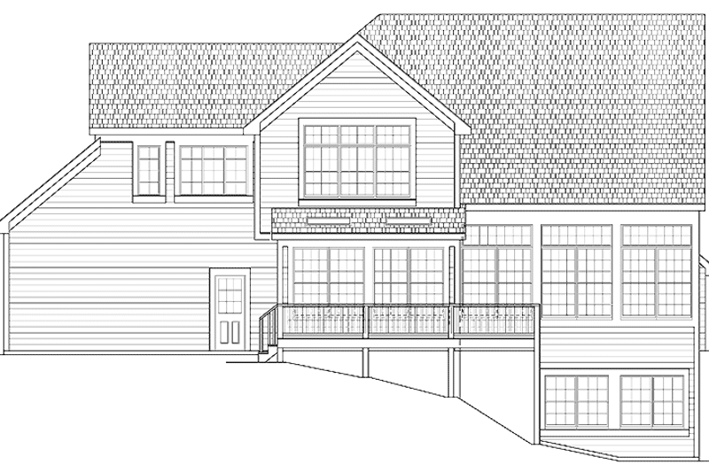 Home Plan - Exterior - Rear Elevation for Victorian House Plan #328-407 - 4 bed, 3 bath