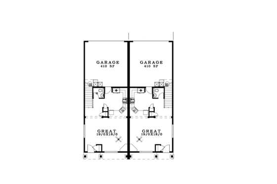 Floor Plan - Main Floor for Craftsman House Plan #943-38 - 6 bed, 4 bath