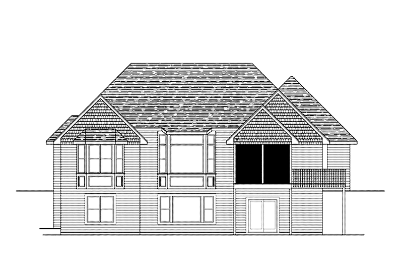 Home Plan - Exterior - Rear Elevation for Colonial House Plan #51-1068 - 3 bed, 2 bath