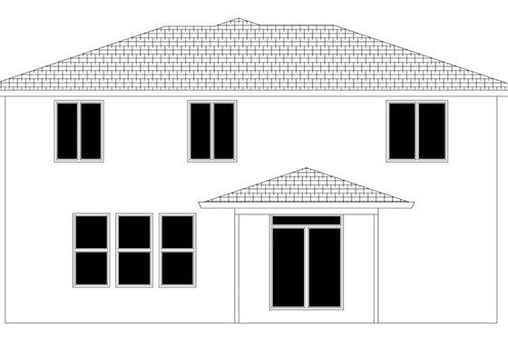 Exterior - Rear Elevation 1 for Contemporary House Plan #943-49 - 4 bed, 2.5 bath