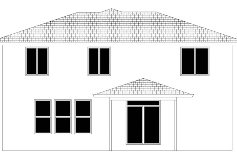 House Plan Design - Exterior - Rear Elevation 1 for Contemporary House Plan #943-49 - 4 bed, 2.5 bath