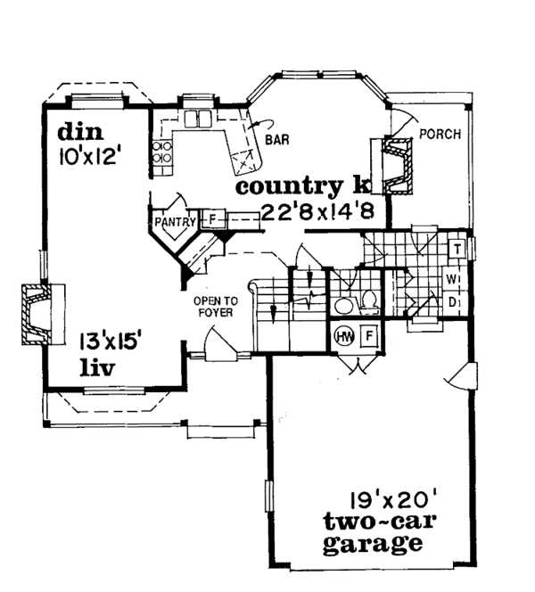House Blueprint - Victorian Floor Plan - Main Floor Plan #47-813