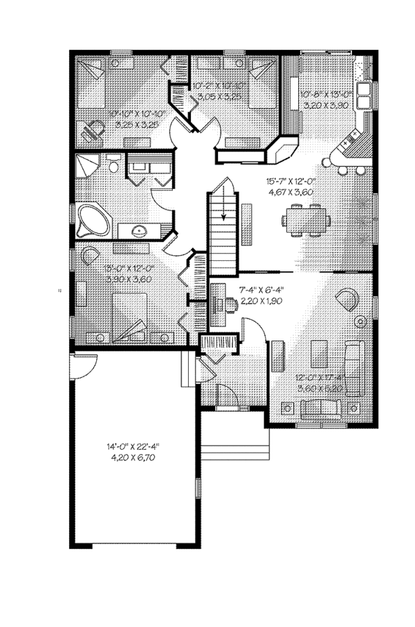 Home Plan - Traditional Floor Plan - Main Floor Plan #23-2430