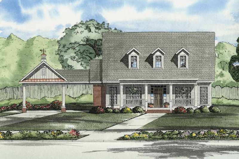 Dream House Plan - Colonial Exterior - Front Elevation Plan #17-2862