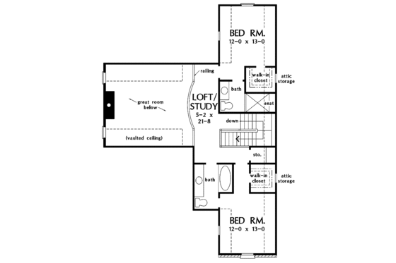 Floor Plan - Upper Floor for Country House Plan #929-728 - 3 bed, 3.5 bath