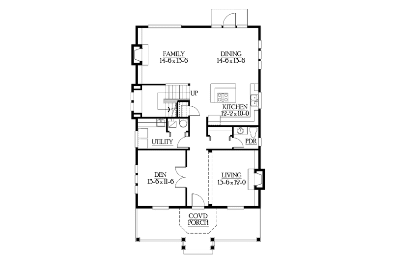 House Plan Design - Floor Plan - Main Floor for Craftsman House Plan #132-302 - 3 bed, 2.5 bath