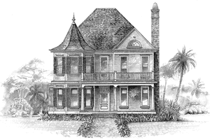 Dream House Plan - Exterior - Front Elevation for Victorian House Plan #301-125 - 4 bed, 3 bath