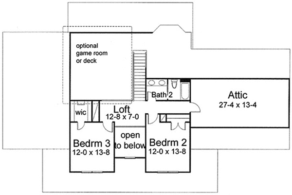 Home Plan - European Floor Plan - Upper Floor Plan #120-224