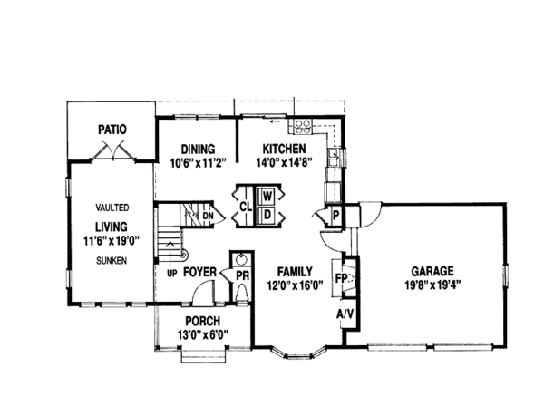 House Plan Design - Country Floor Plan - Main Floor Plan #959-5