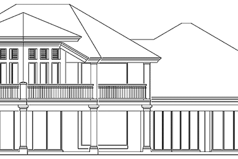 Home Plan - Exterior - Rear Elevation for Mediterranean House Plan #930-193 - 4 bed, 5 bath