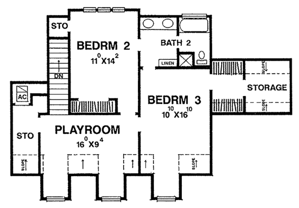 House Plan Design - Country Floor Plan - Upper Floor Plan #472-220