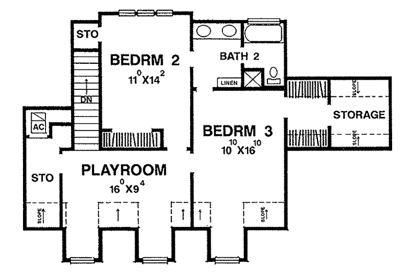Dream House Plan - Floor Plan - Upper Floor for Country House Plan #472-220 - 3 bed, 2.5 bath