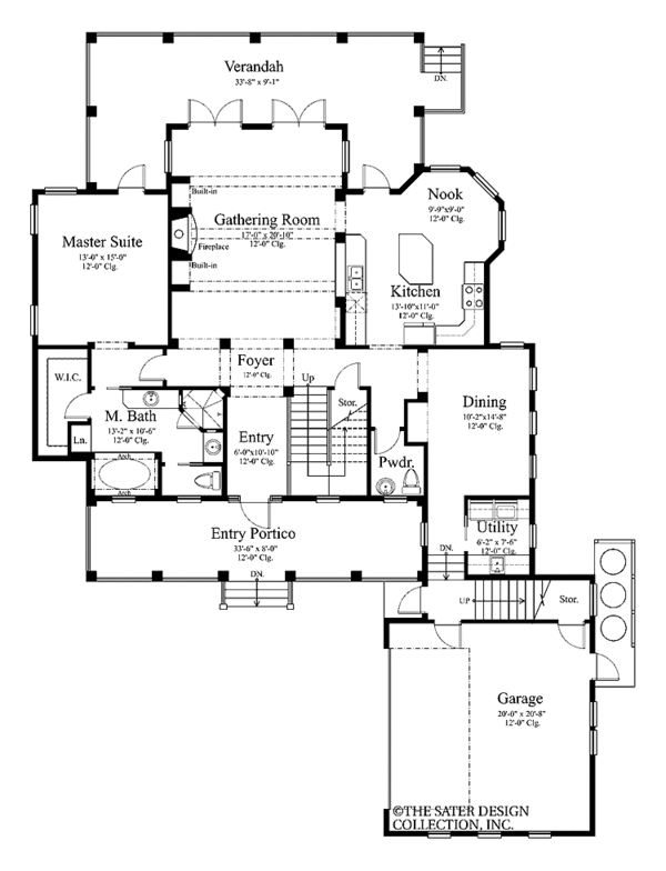 House Design - Country Floor Plan - Main Floor Plan #930-358