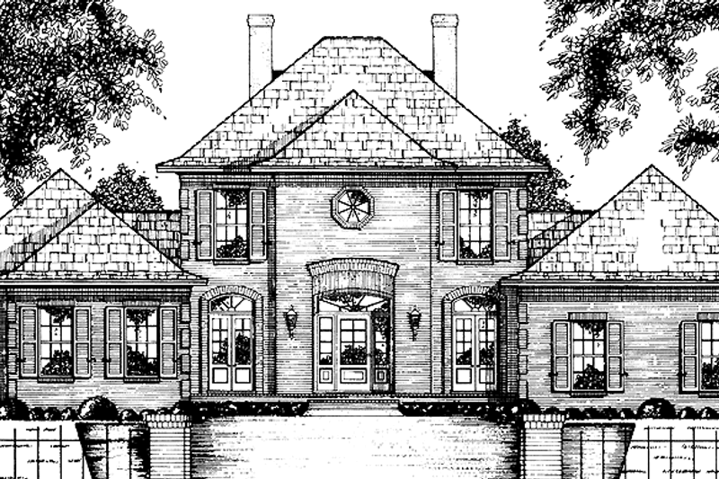 House Plan Design - European Exterior - Front Elevation Plan #36-563