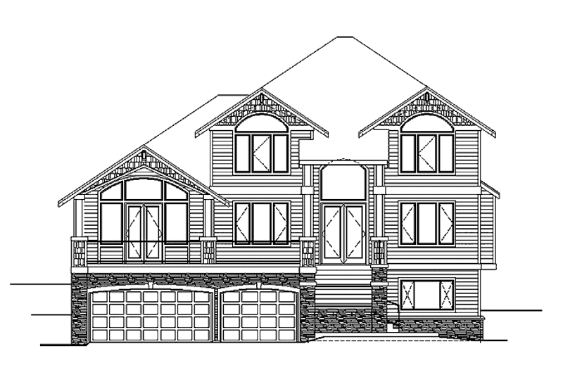Home Plan - Exterior - Front Elevation 3 for Contemporary House Plan #951-8 - 4 bed, 3.5 bath