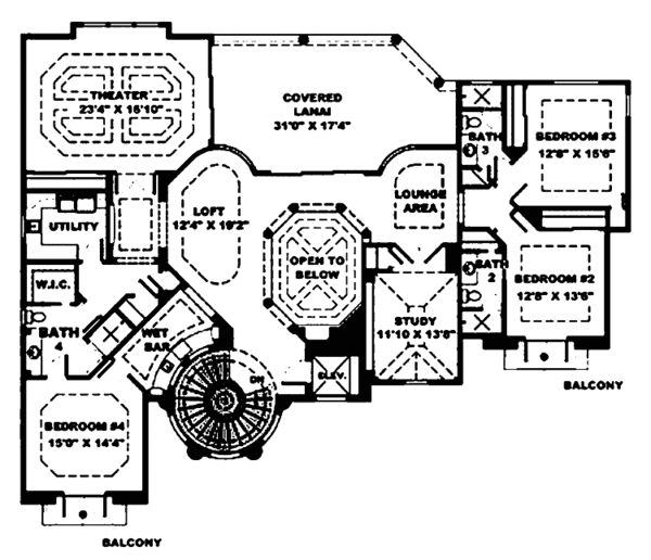 Architectural House Design - Mediterranean Floor Plan - Other Floor Plan #1017-48