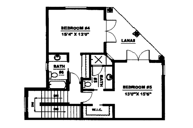 Home Plan - Floor Plan - Upper Floor for Mediterranean House Plan #1017-2 - 5 bed, 5.5 bath